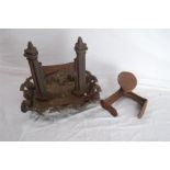 19th Century Large Cast Iron Boot Scrape together with on other cast iron item.