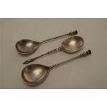 Three Early 20th Century Silver Apostle Spoons