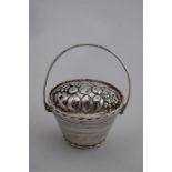 A Dutch 18th Century Silver Marriage Box (hallmarked) in Form of Oval Bucket