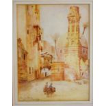 Watercolour Signed J.N Rue au Caise dated August 1904