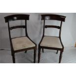 Pair of Mahogany Regency Dining Chairs