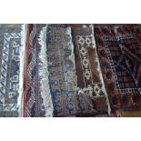 Five Small Eastern Wool Rugs