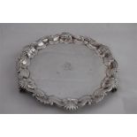 Hallmarked Silver Platter, Engraved, London, 1927, Maker G&S Co Ltd