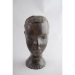 Carved Exotic Wood African Bust