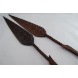 Pair 19th / 20th C. Australasian Ceremonial Carved Paddles