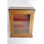 A Victorian Satinwood Inlaid Glazed Display Cabinet