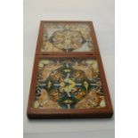 Two Panels of late 19th c. Exotic Butterflies And Moths Each 36cm Square