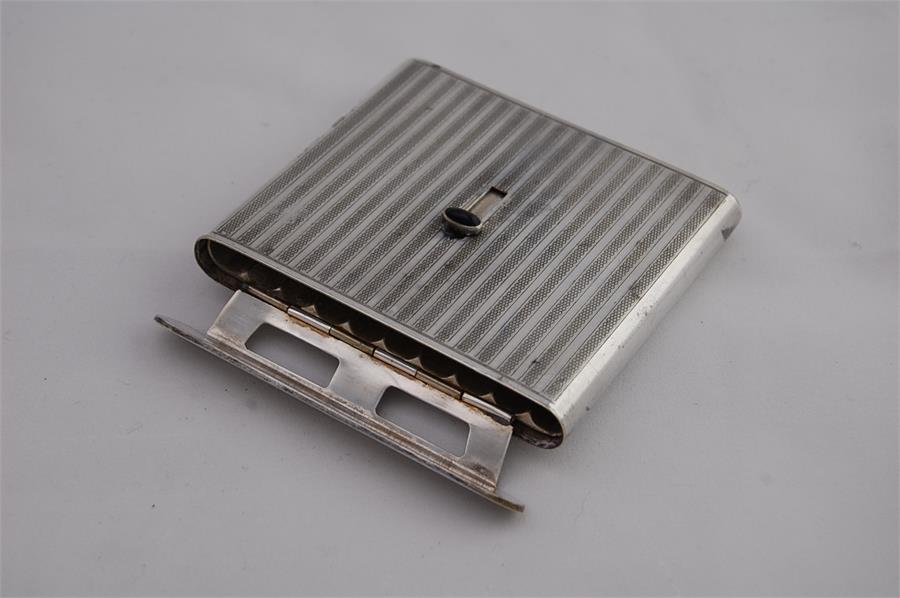 A Vintage Silver Plate Cigarette Case with Concealed Opening - Image 2 of 2