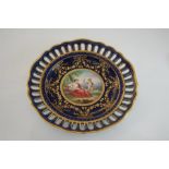 19th Century Gilded Vienna Porcelain Cabinet Plate