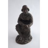 Cast Bronze Figurine of a Fisherman