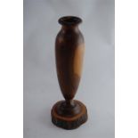 A Turned Wooden Vase Made from The acacia aneura Tree