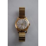 Vintage Gold Plated Oris Automatic Wristwatch Original Strap