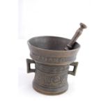 A Reproduction Bronze Pestle & Mortar, Richard Startyn, 1623