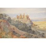 ARTHUR REGINALD SMITH (1870 - 1925) View of Castle on Hillside, Watercolour, Unsigned, 32 cm x 49 cm
