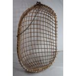 A Vintage Hanging Wicker Basket Chair