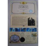 Air Vice Marshal Johnnie Johnson, Signed First Day Cover, 3 March 1997, The Super Marine Spitfire