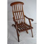 An Edwardian Mahogany Folding Chair