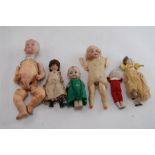 A Collection of 19th/20th C. Miniature Porcelain Dolls