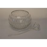 Large Chrystal Punch Bowl and Ladle