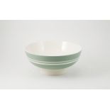 Wedgwood Keith Murray Footed Table Bowl green on white glaze, printed marks, 28cm dia