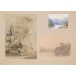 Three Colonial Landscapes by E A Chapman framed as one