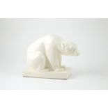 Wedgwood Model of Polar Bear by John Skeaping c1927, cream glaze, impressed artist and makers marks,