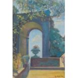 Oil by Robert Procter At the Villa dEste, Tivily, signed, 41 x 28.5cm