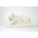 Wedgwood Model of Tiger and Buck Group by John Skeaping c1927, ivory glaze, impressed artist and