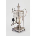 C19th Sheffield Plate Candelabrum with two scrolling branches, together with a Sheffield plate neo-