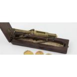 Georgian Pocket Gold Weighing Scales mahogany box