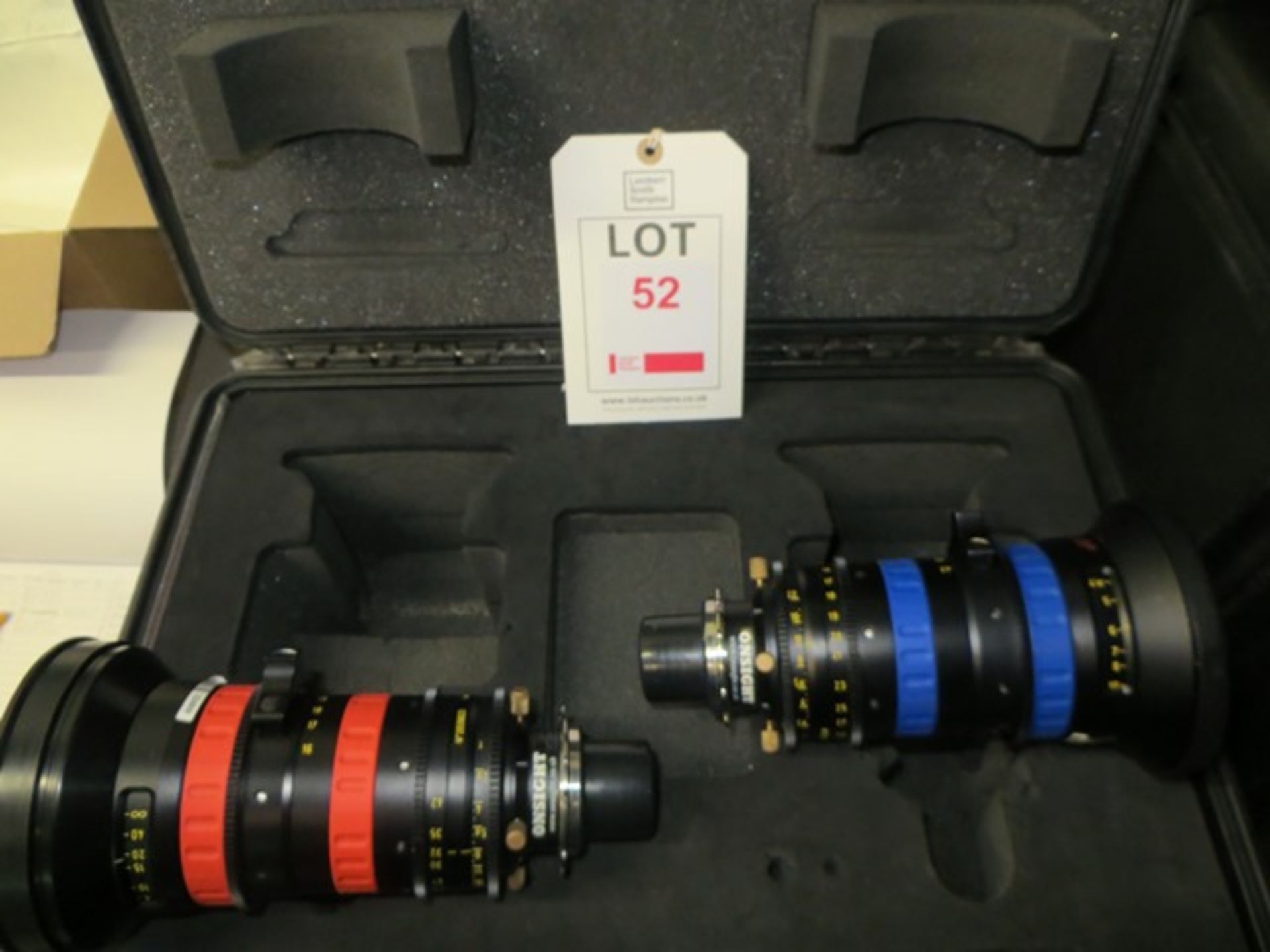 Pair 3D Augineaux Optimo DP 16-42 feet t2.8 lenses s/n 2039023 & 2039036 c/w flight case