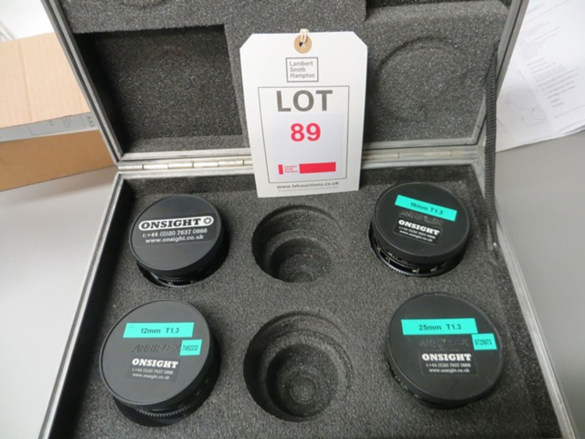 Arriflex Super 16 T 1.3 lens set comprising 9.5mm s/n 7492122, 12mm s/n 7492232, 16mm s/n - Image 2 of 6