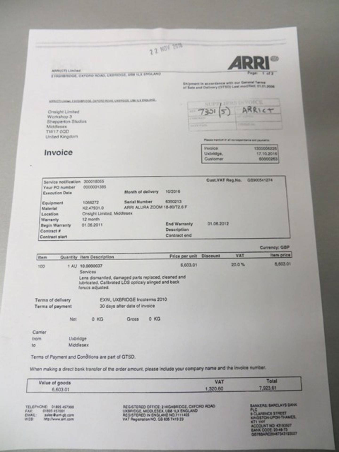 Arri Fujinon K2.47931.0 Alura Zoom 18-80 lens t2.6 s/n 6351000 £6,000 refurb done November 2016 - Image 4 of 4