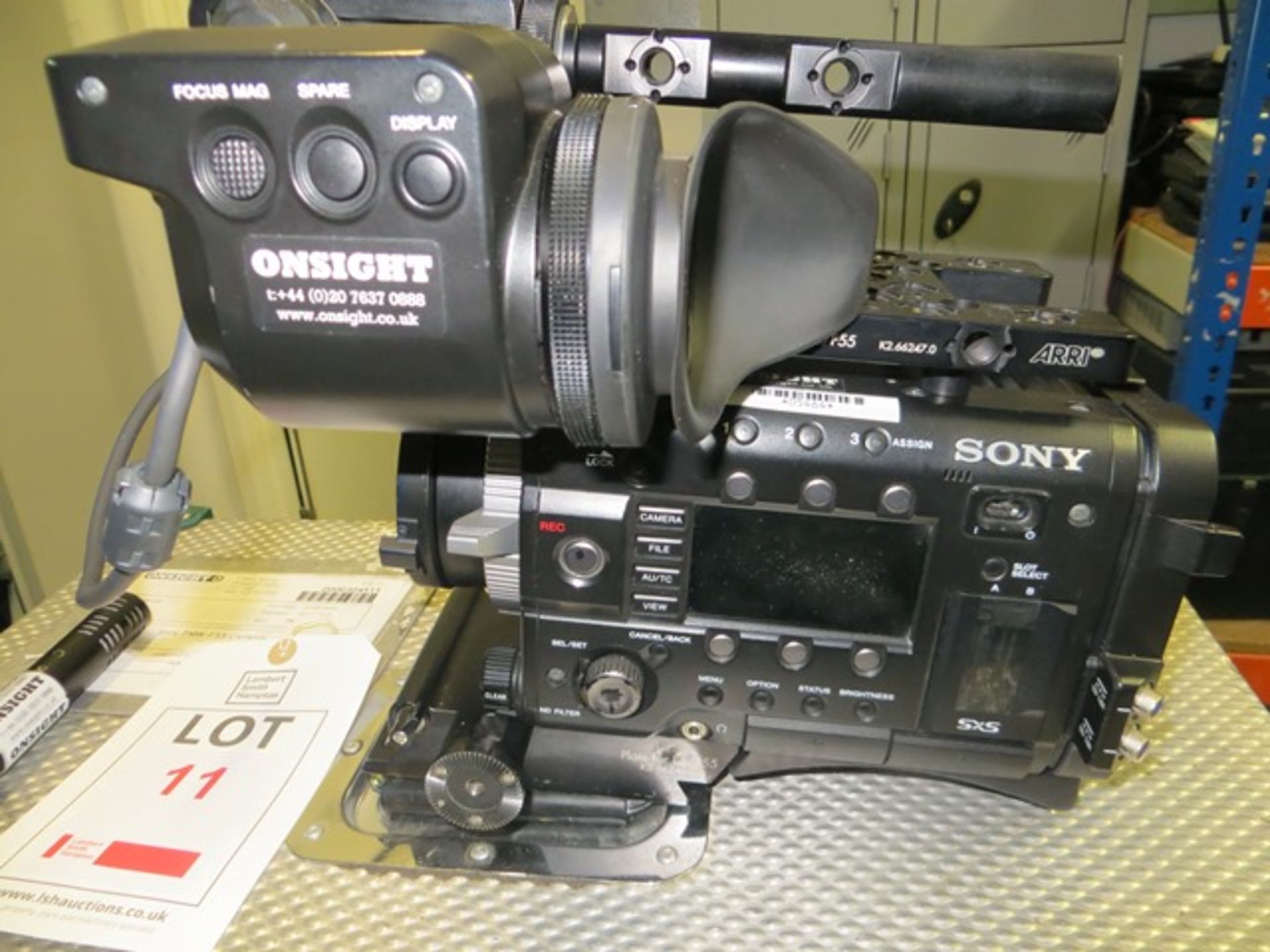 Sony PMW-F55 S35mm CineAlta Camera 4K solid state memory camcorder s/n 100109 15mm set up c/w flight