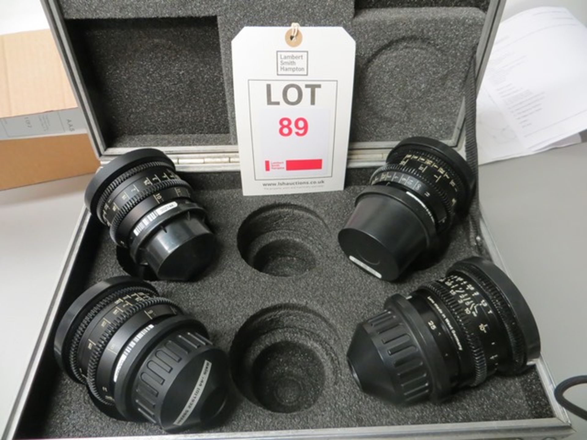 Arriflex Super 16 T 1.3 lens set comprising 9.5mm s/n 7492122, 12mm s/n 7492232, 16mm s/n