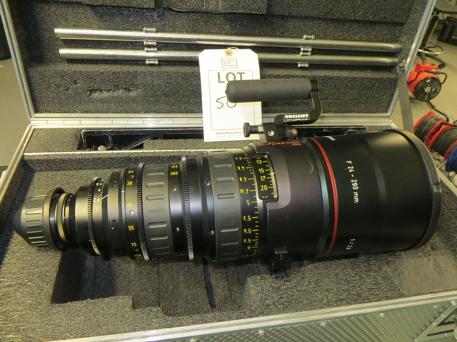 Angenieux F24 35mm Optimo 12X 24-290 PL Mount Feet Scale Zoom Lens s/n 2062028 - Image 2 of 4