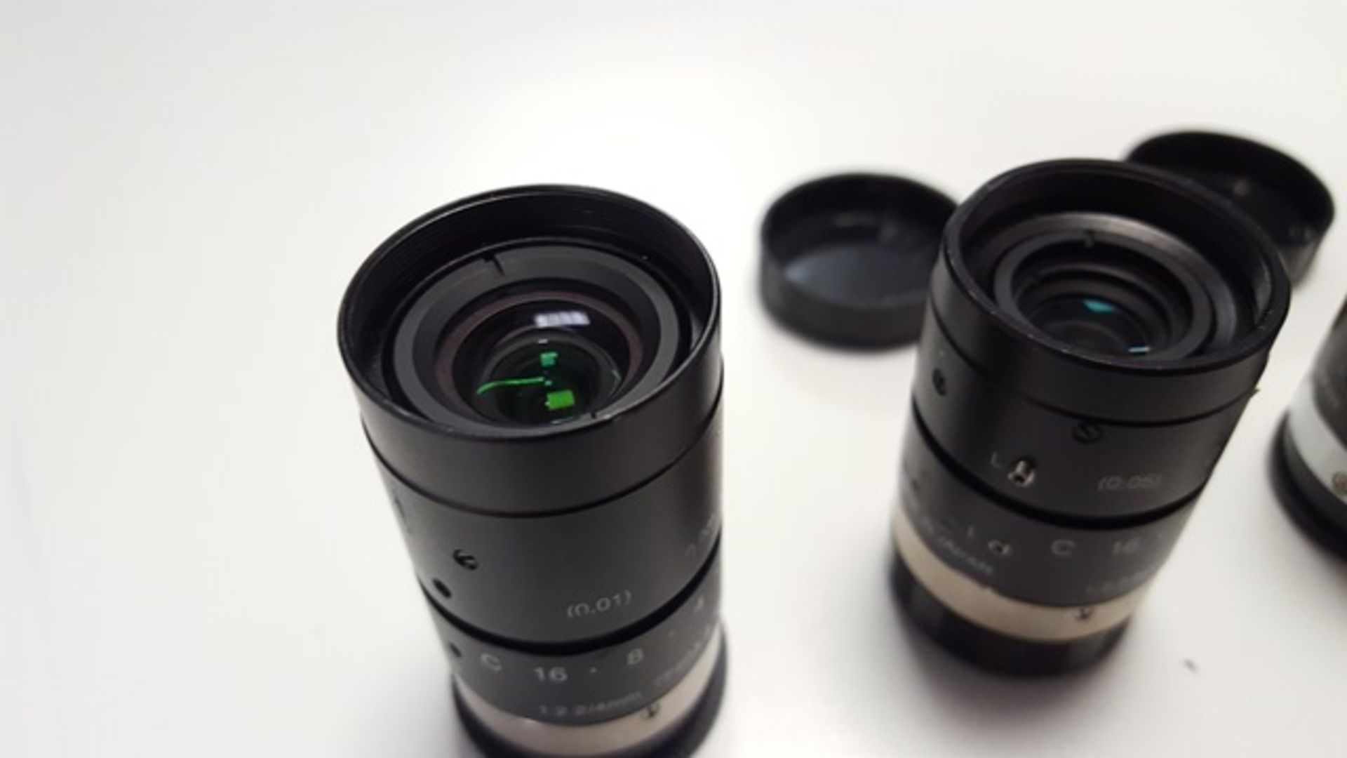Set 3 Fujinon C Mount Lenses 4mm, 8mm & 15mm - Image 2 of 4