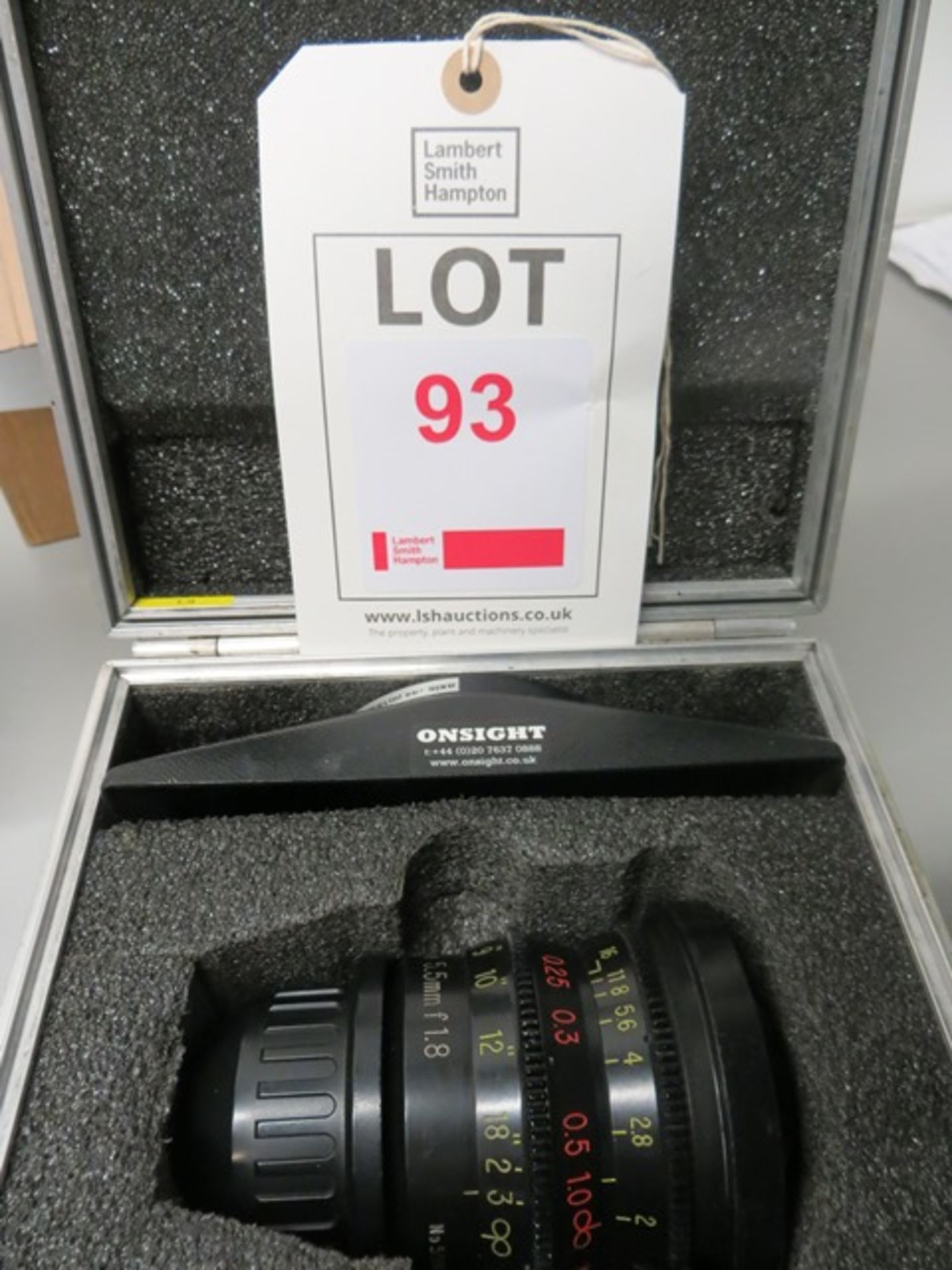 Optex Super Cine 5.5mm F1.8 lens s/n 550097 c/w Matt Box and flight case