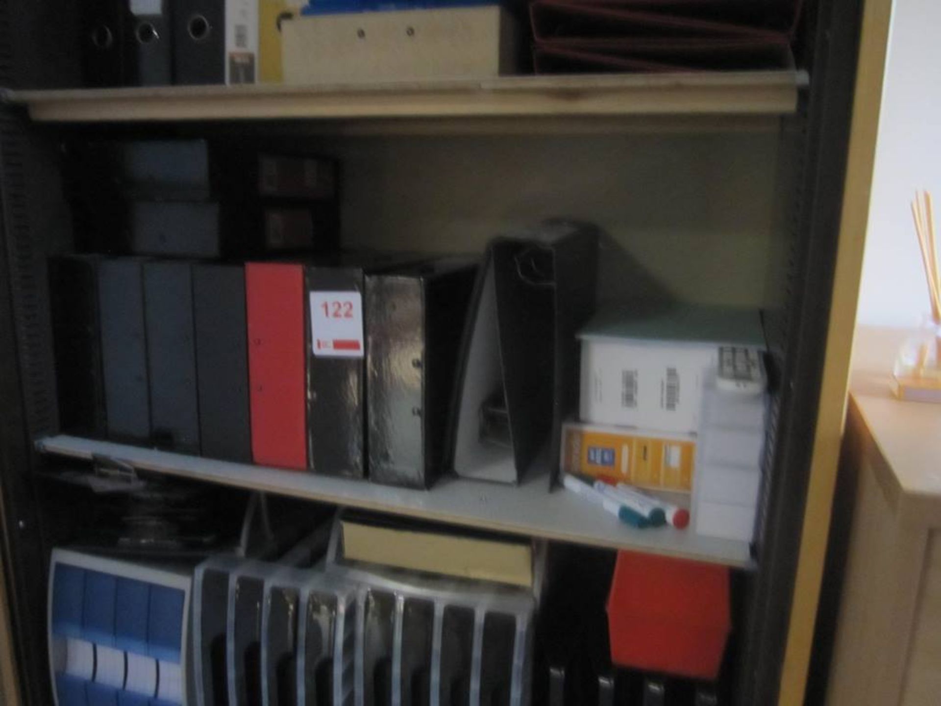 Assorted stationery storage desk units, files, etc.