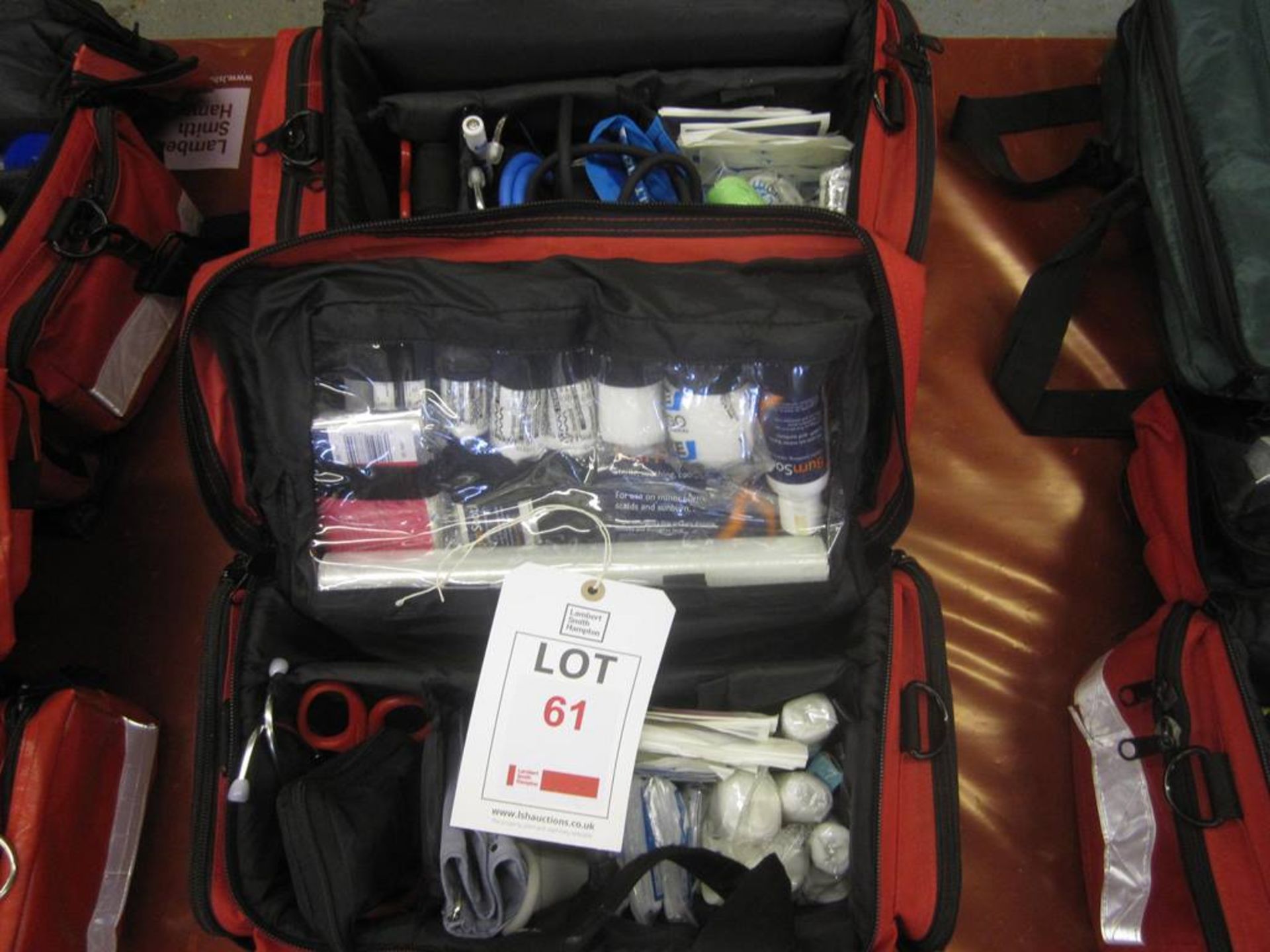 Two paramedic First Response carry Go bags and contents