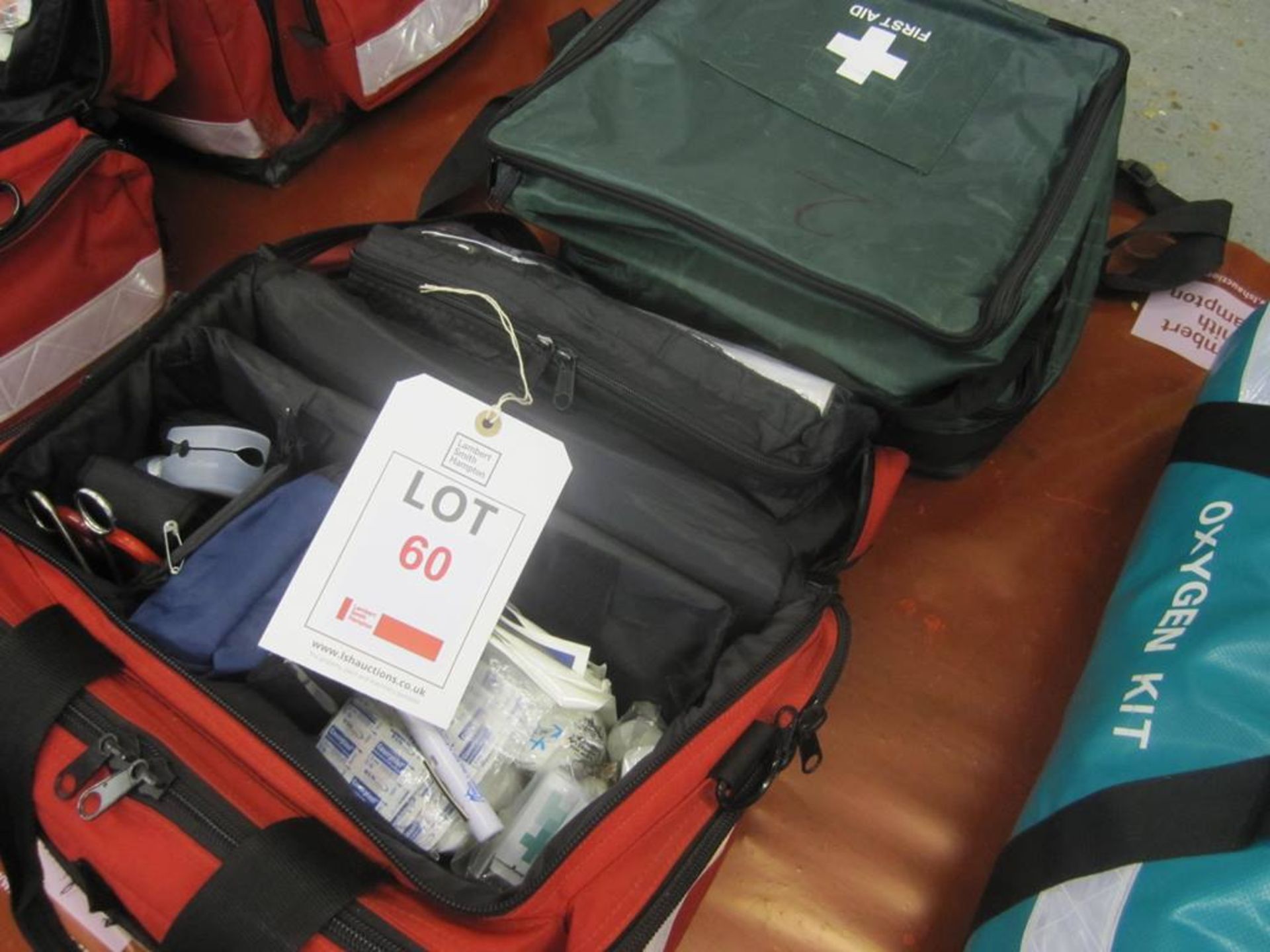 Paramedic First Response carry Go bag and contents with two First Aid carry bags