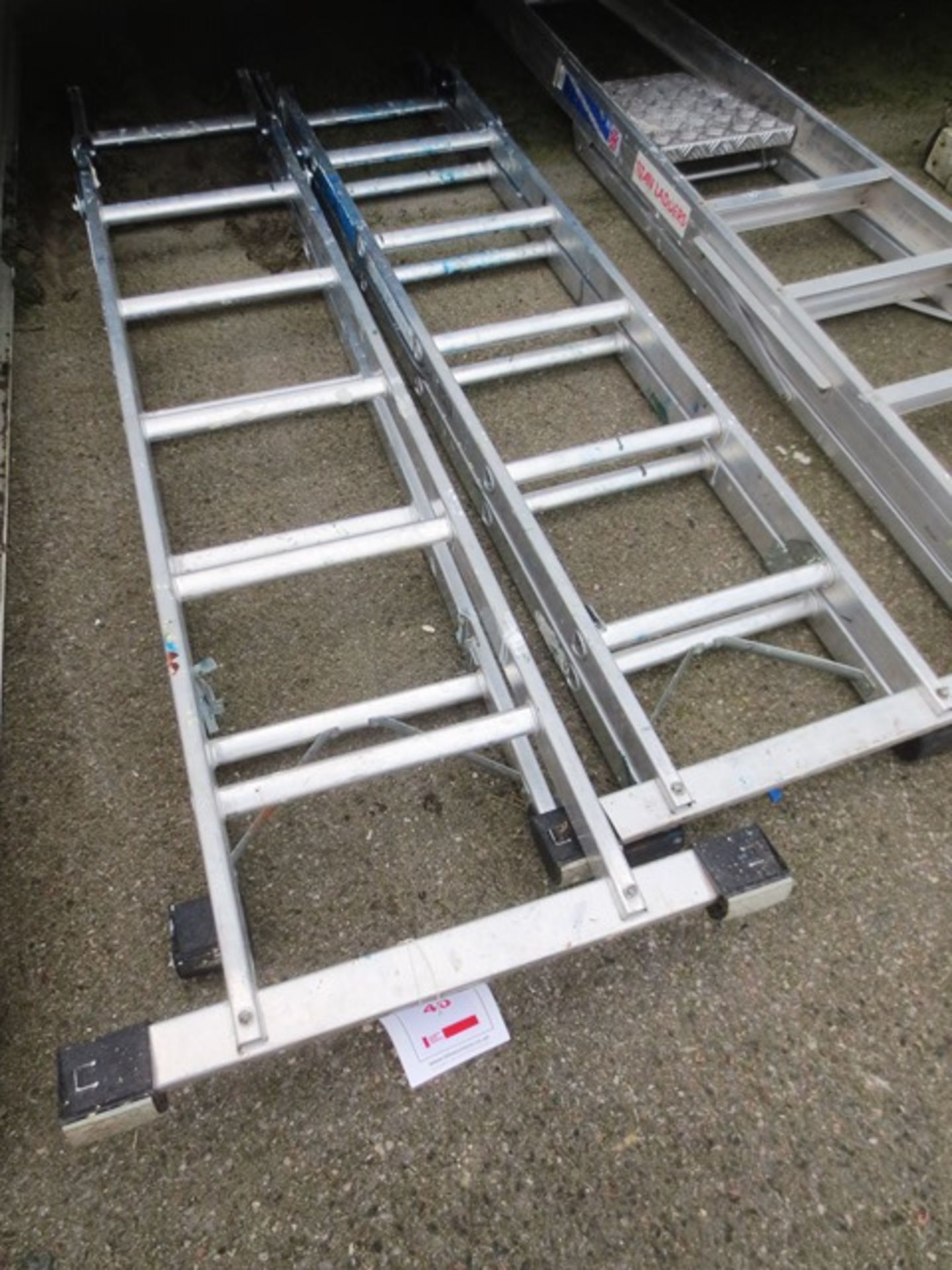 Two 5 tread A frame aluminium ladders