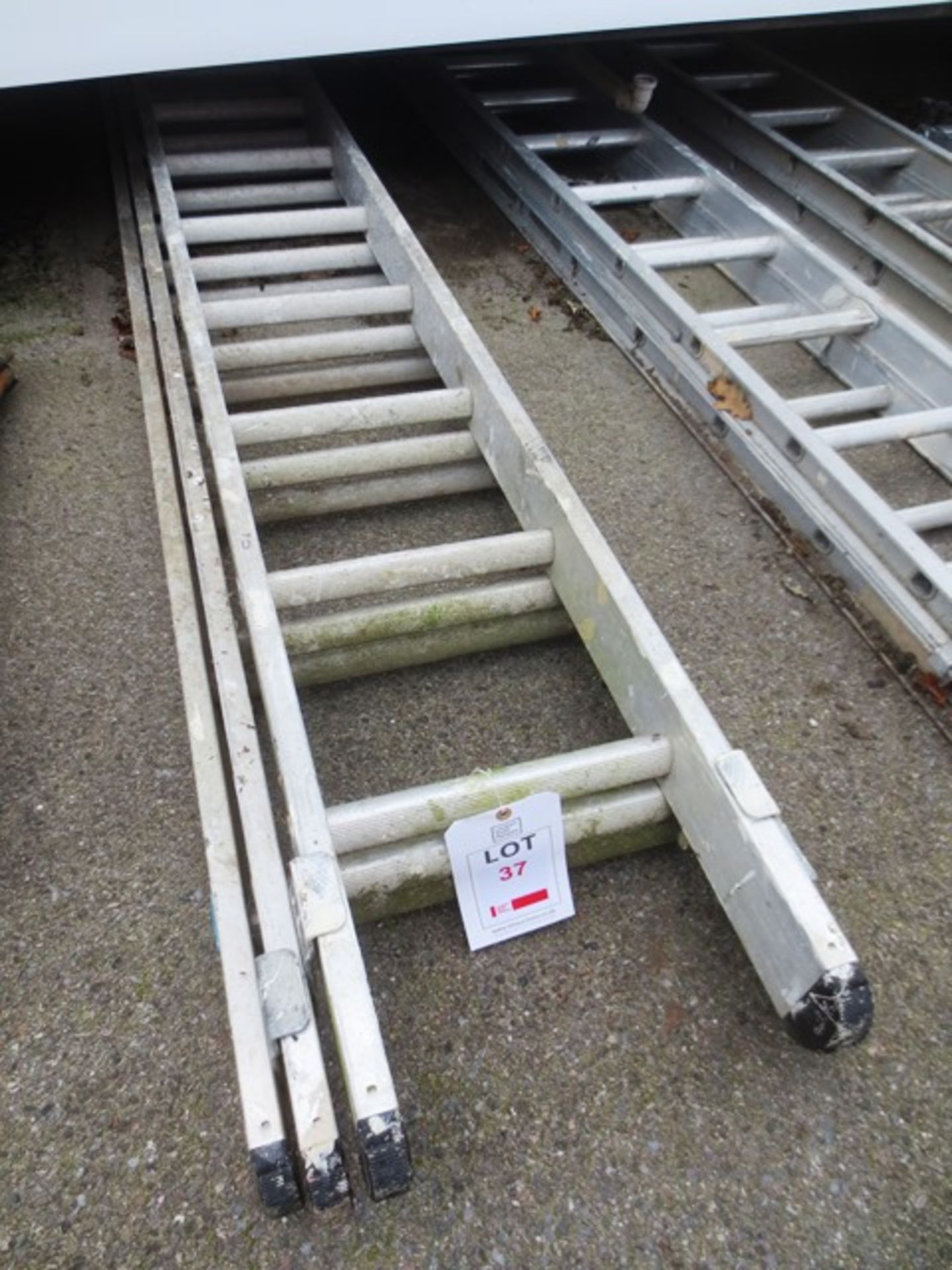 Triple extension 39 tread aluminium ladder