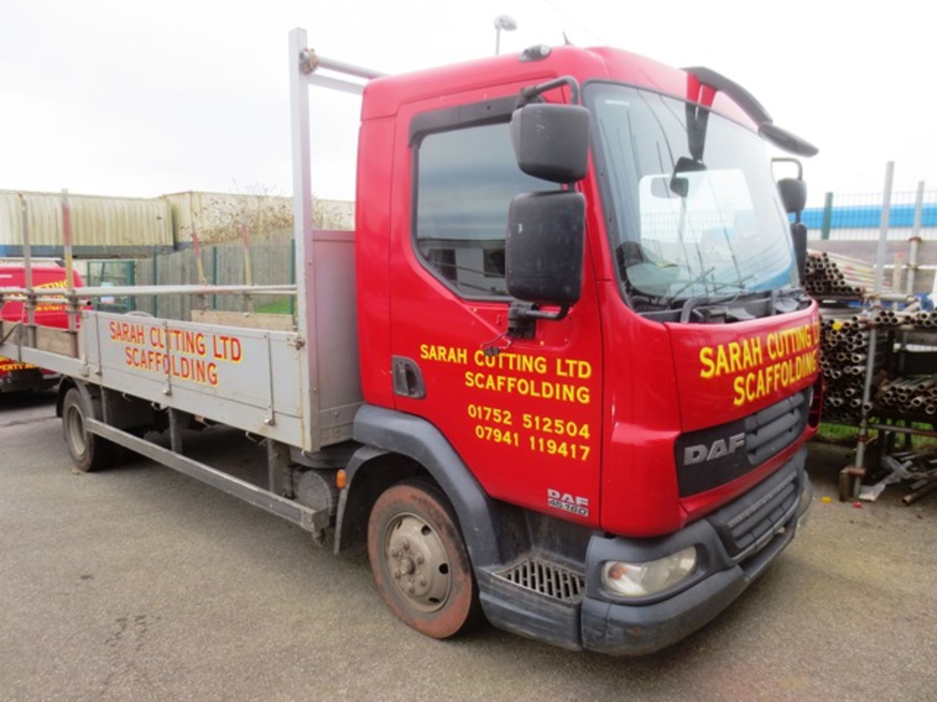 Leyland DAF FA LF45.160 7500kgs dropside flat bed lorry, (2008), reg no: YN08 EFP, MOT: 17/8/16,