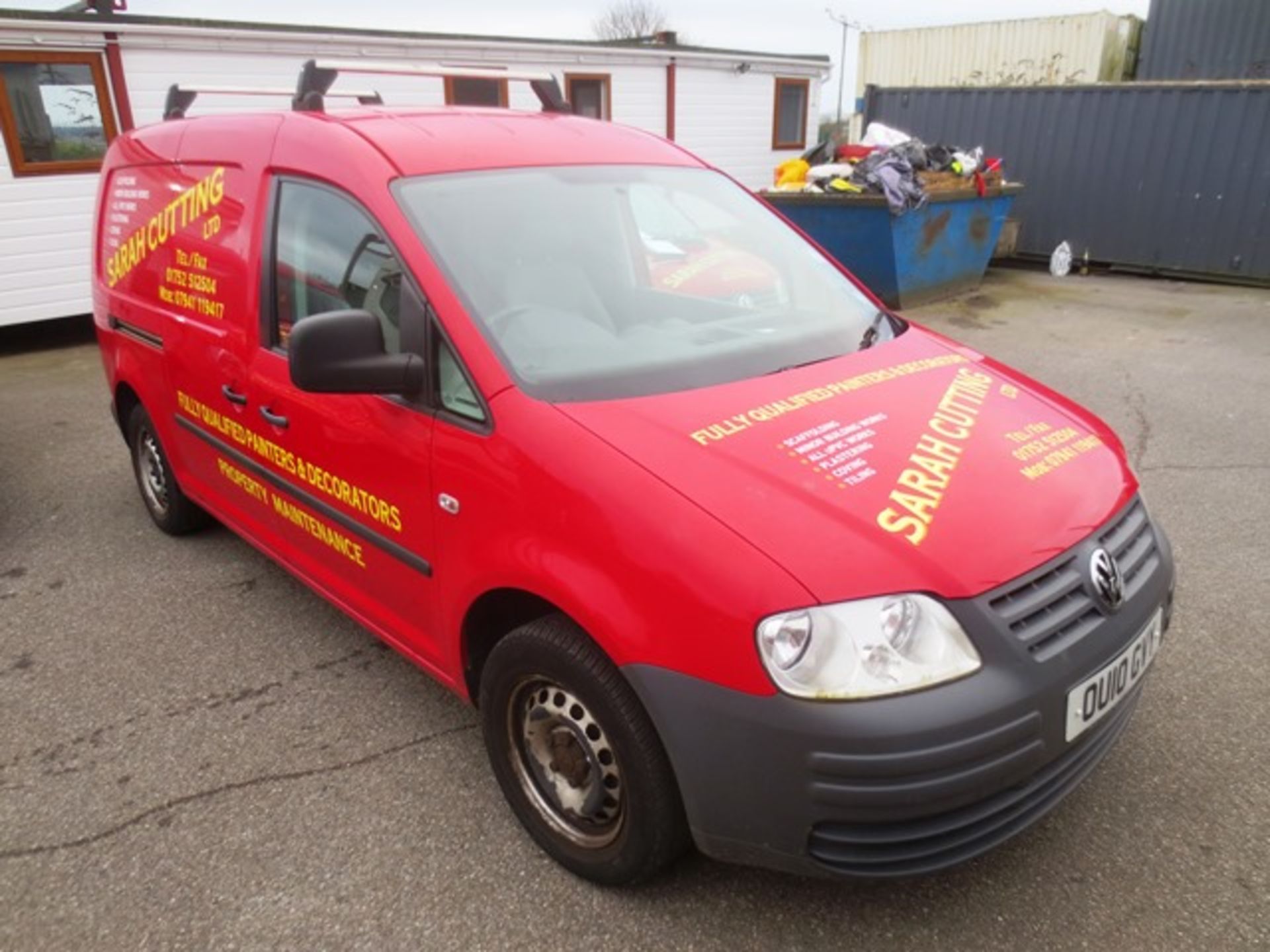 VW Caddy, 1.9 (2010), reg no: OU10 GVY, MOT: 14/10/16, recorded mileage: 24,487, fitted logo roof