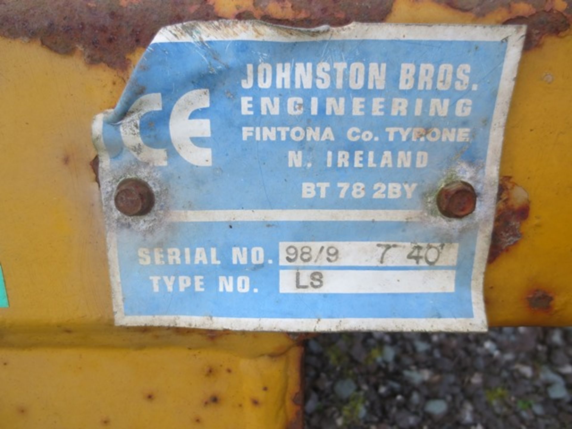 Johnston Bros LS buck rake, Serial No: 98/9740, Width 1745mm - Bild 2 aus 2