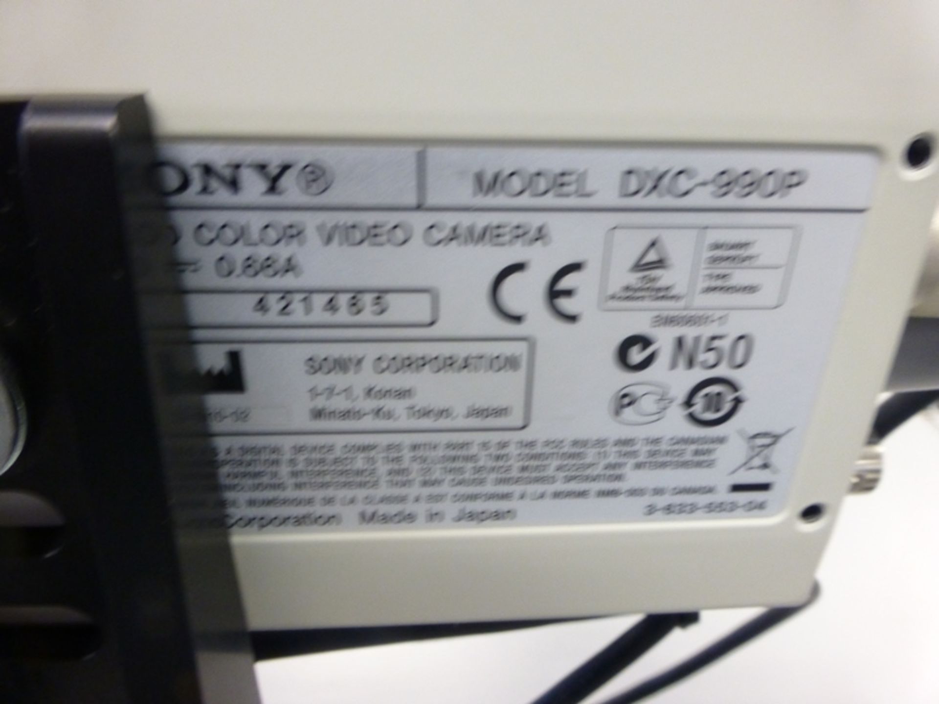 Sony DXC-900P Exwave HAD, DSP 3-CCD colour video camera, s/n 421465 with Crestron C2N-CAMIDSPT - Image 2 of 6