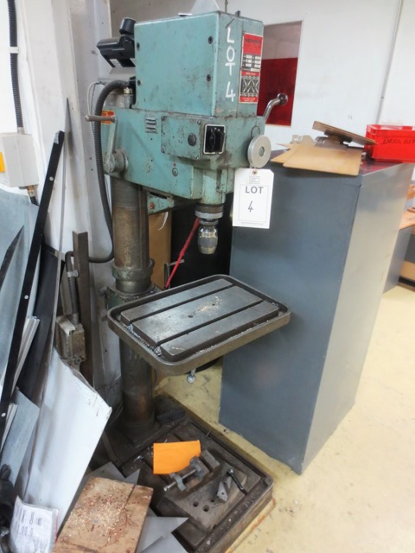 Meddings 532m pillar drill, serial no: 47008, max spindle speed: 1460, table size: 500 x 350mm, 3