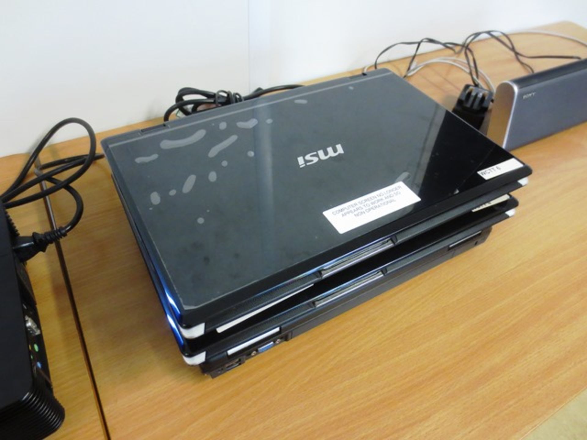 Three assorted laptop computers for spares/repairs only