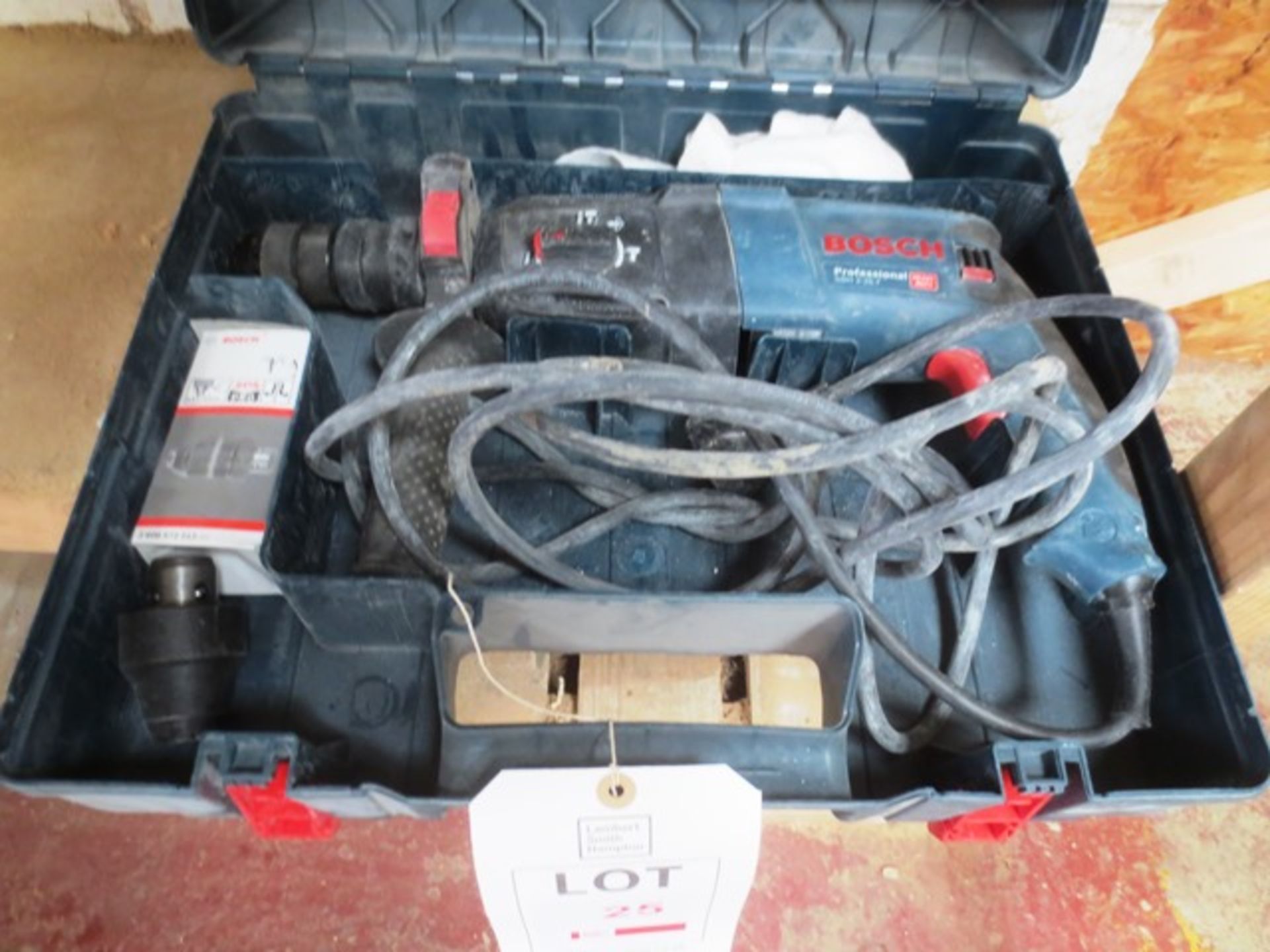 Bosch GBH 2-26F, 240v SDS rotary hammer drill, serial no: 3611BA4070, with carry case